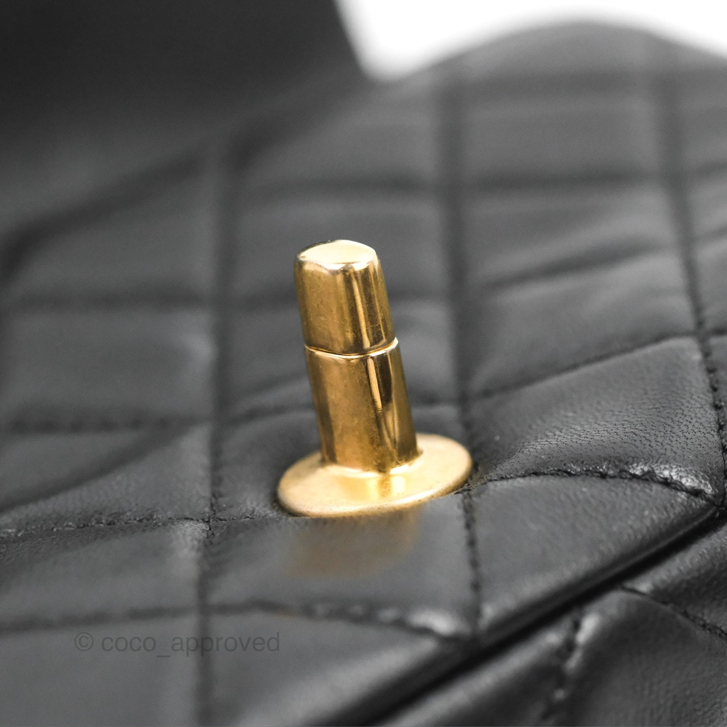 Chanel Mini Rectangular Pearl Crush Quilted Black Lambskin Gold Hardware