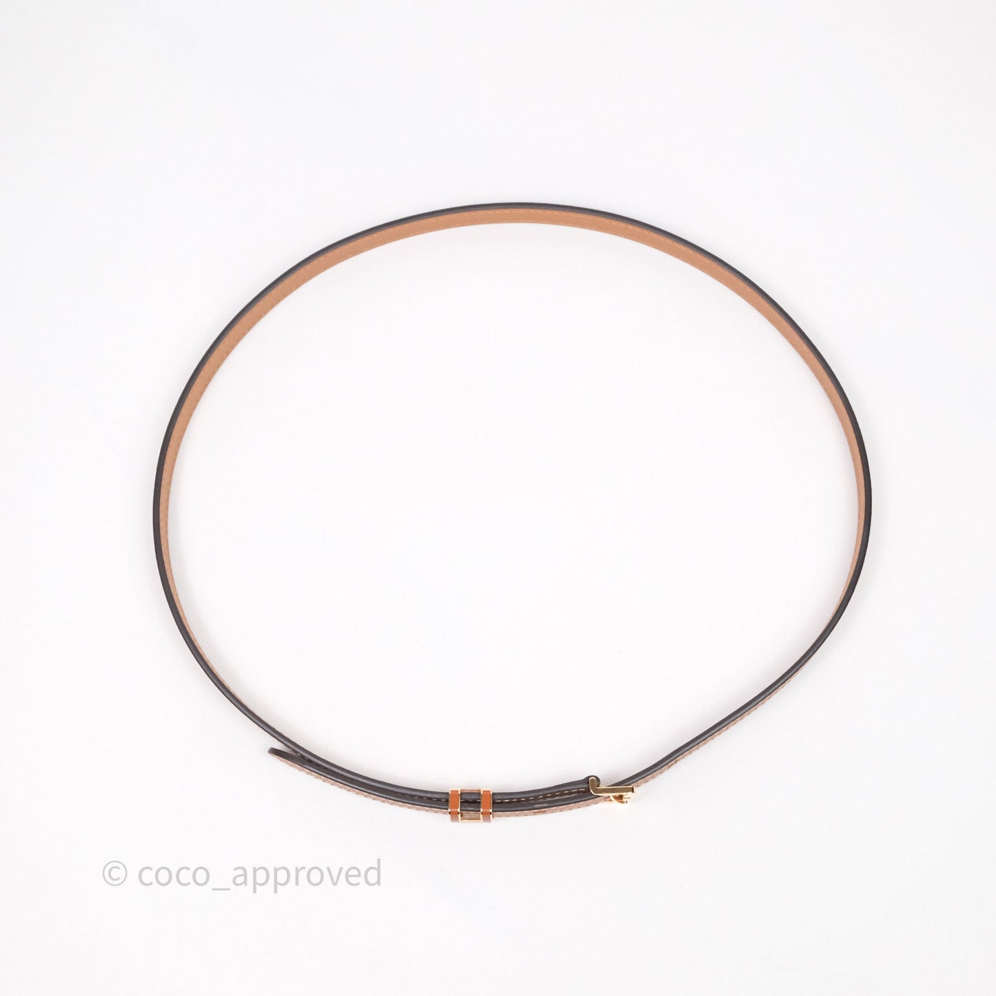 Hermes Pop H 15 Belt Gold Epsom Gold 37 Rose Gold Hardware Size 75