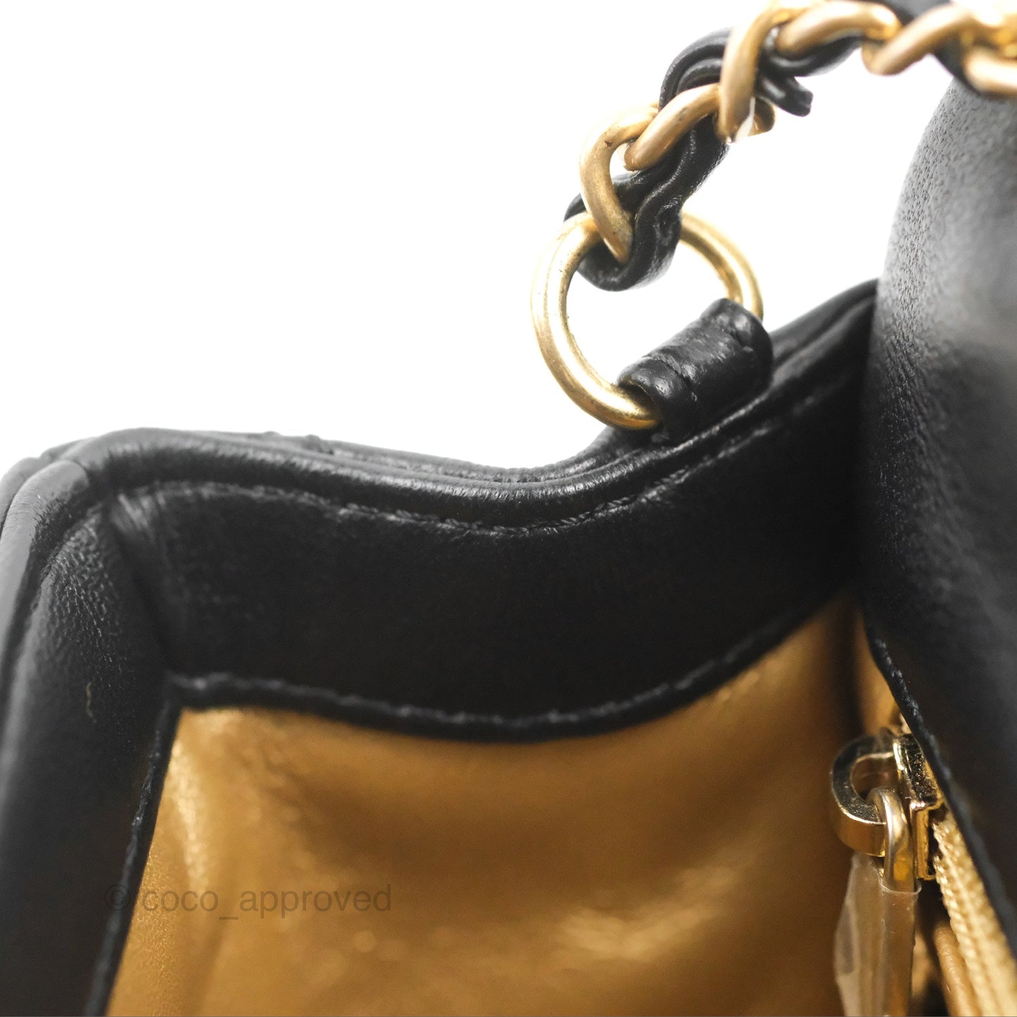 Chanel Mini Rectangular Pearl Crush Quilted Black Lambskin Gold Hardware