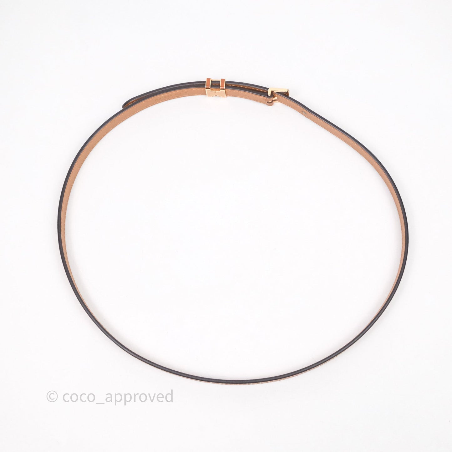 Hermes Pop H 15 Belt Gold Epsom Gold 37 Rose Gold Hardware Size 75