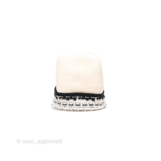 Chanel Coco Mark Knit Beanie Black/White