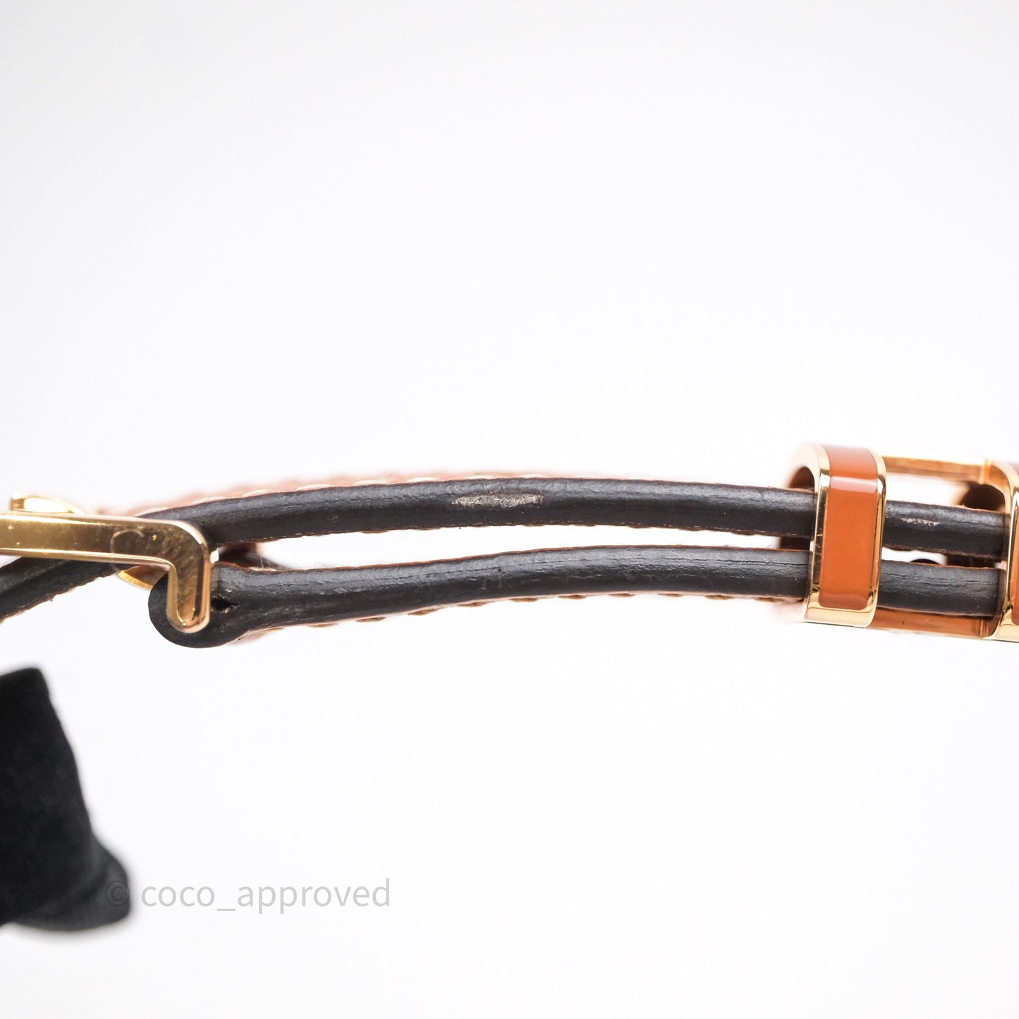 Hermes Pop H 15 Belt Gold Epsom Gold 37 Rose Gold Hardware Size 75