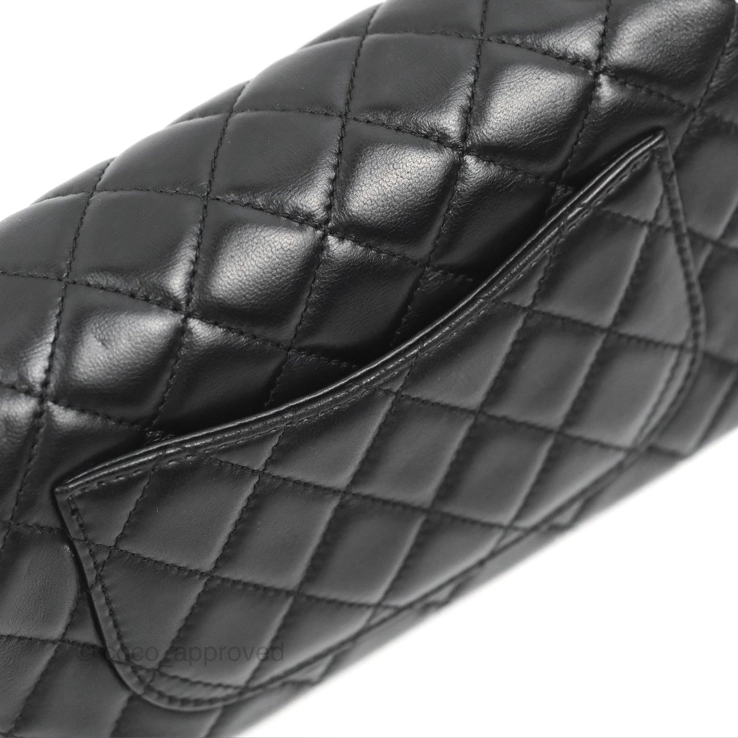 Chanel Mini Rectangular Pearl Crush Quilted Black Lambskin Gold Hardware