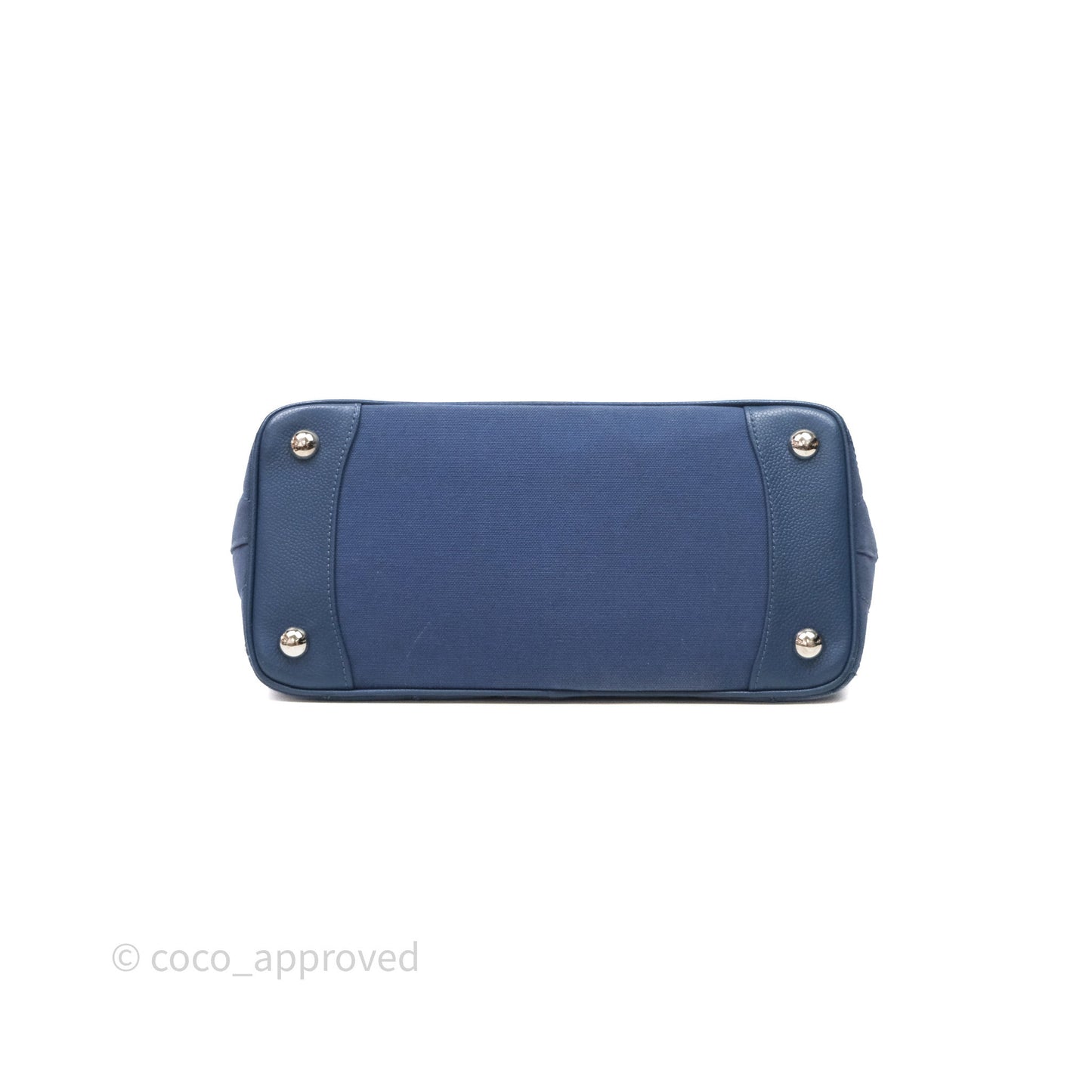 Chanel Blue Caviar Tassel Canvas Tote Bag