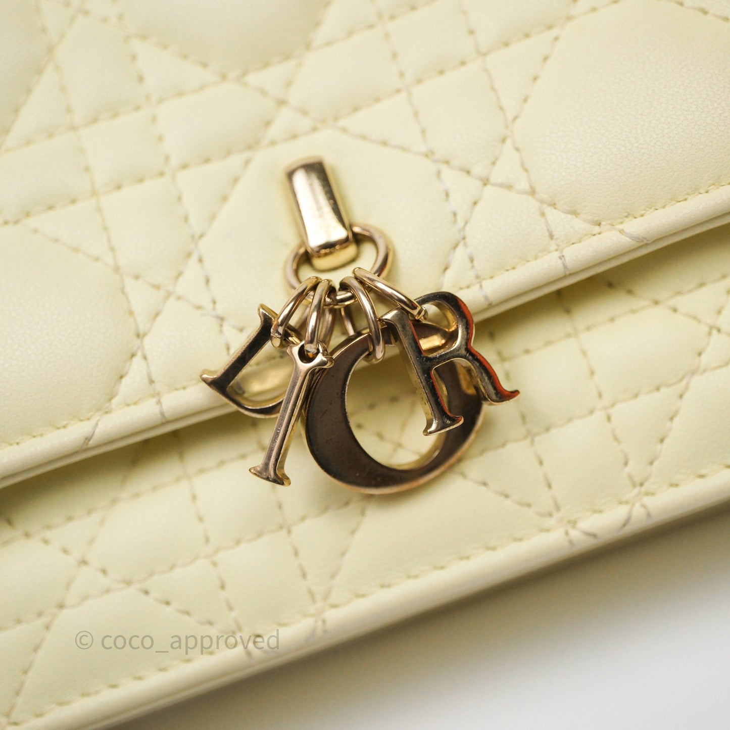 Christian Dior My Dior Mini Bag Yellow Cannage Lambskin Gold Hardware