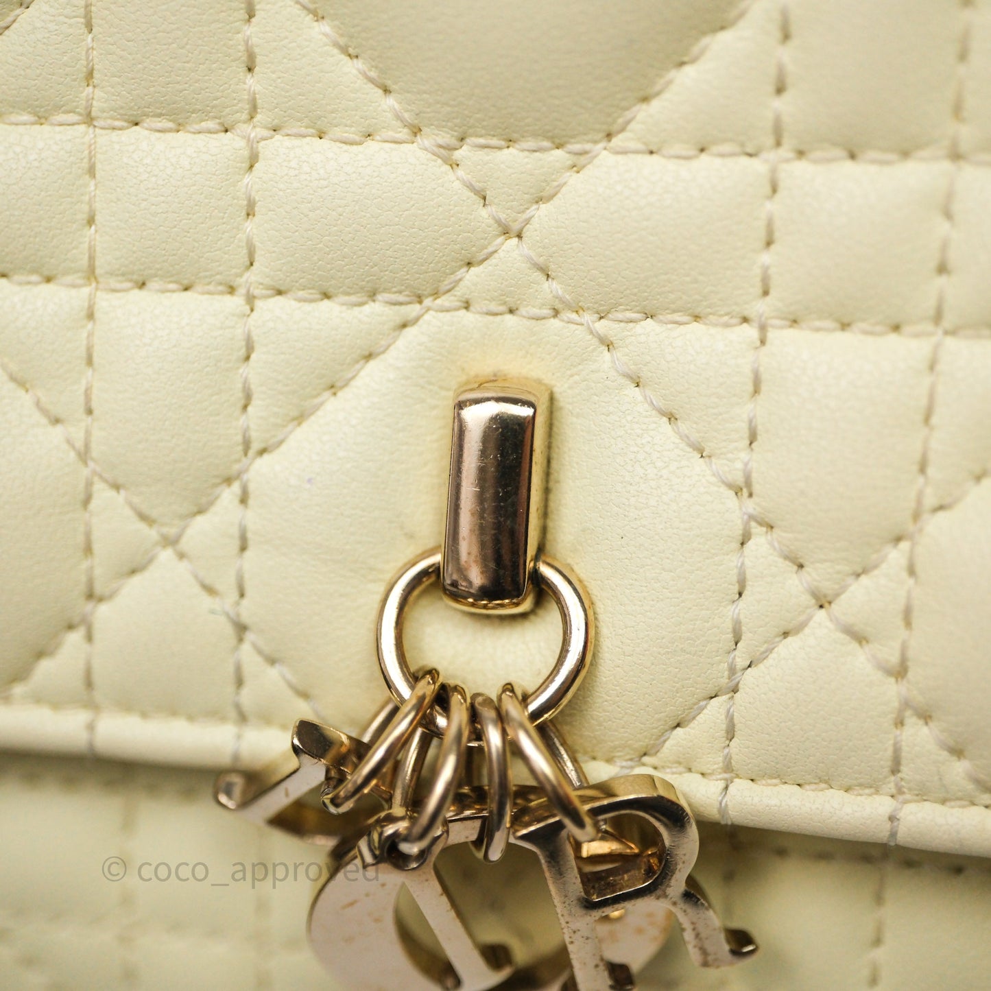 Christian Dior My Dior Mini Bag Yellow Cannage Lambskin Gold Hardware