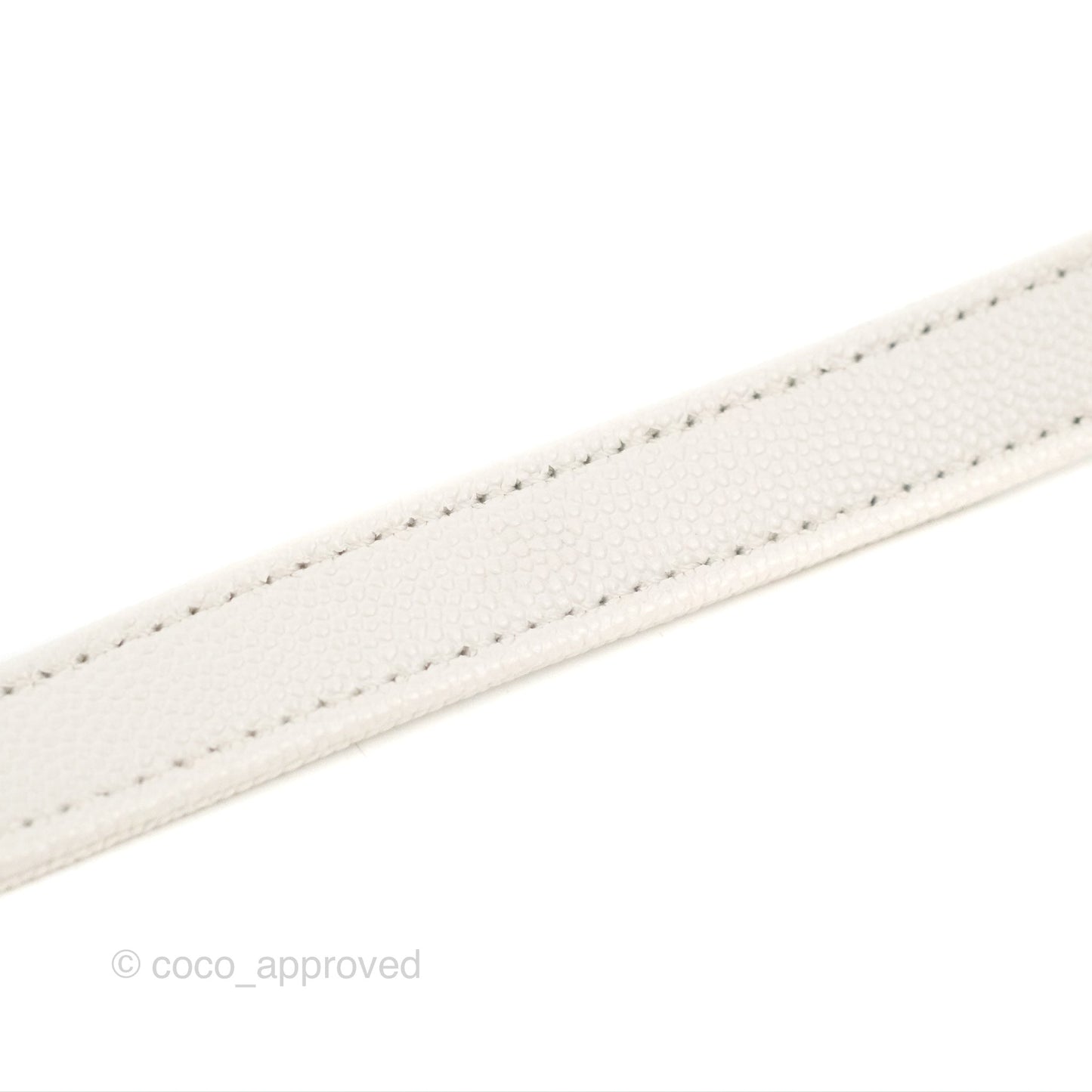 Chanel Mini Ivory White Coco Handle Quilted Caviar Gold Hardware