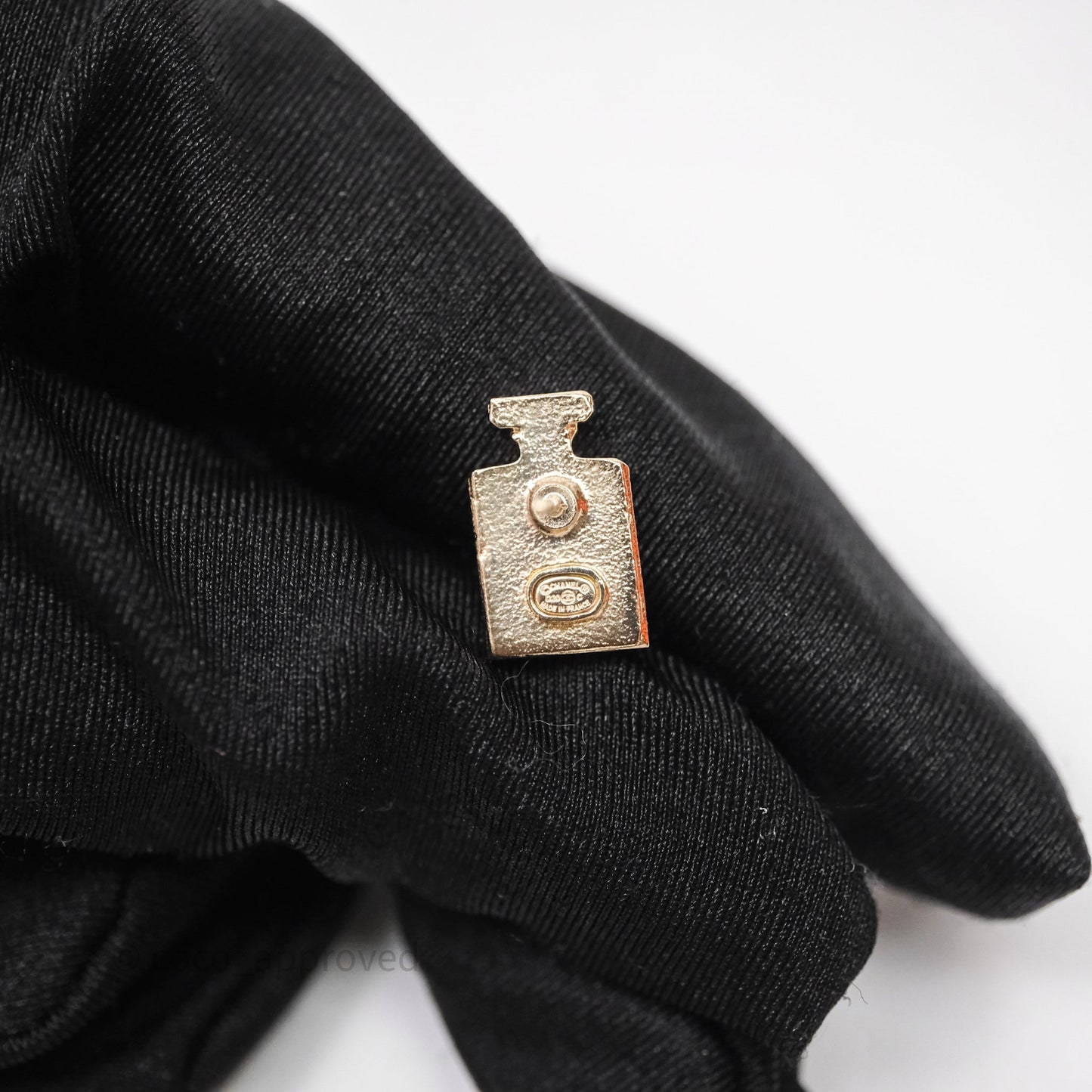 Chanel No.5 Perfume Bottle Earrings Gold Tone 20C