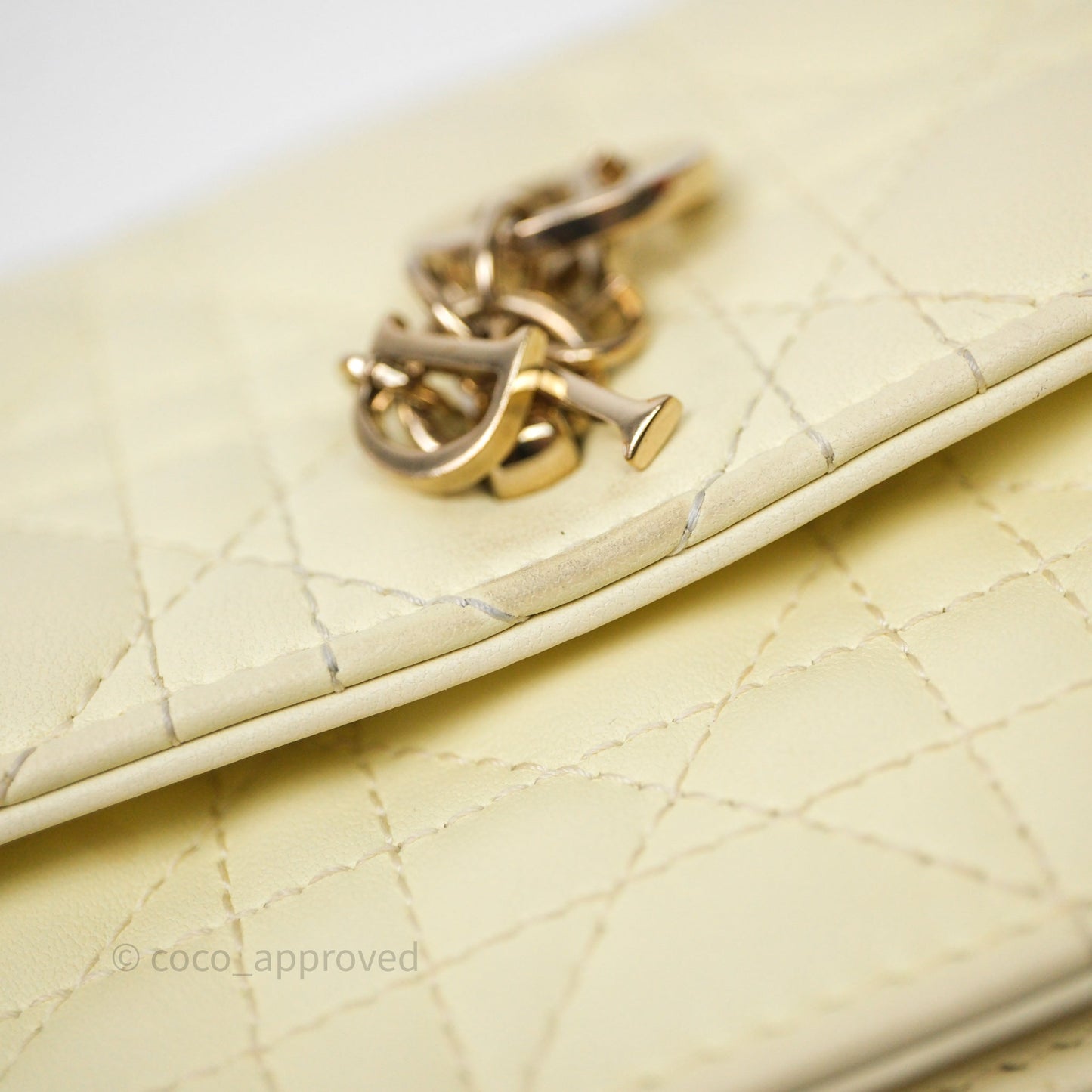 Christian Dior My Dior Mini Bag Yellow Cannage Lambskin Gold Hardware