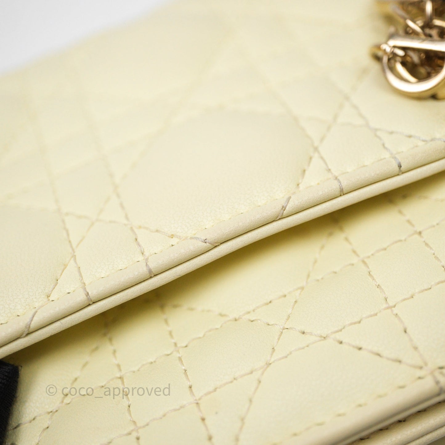 Christian Dior My Dior Mini Bag Yellow Cannage Lambskin Gold Hardware