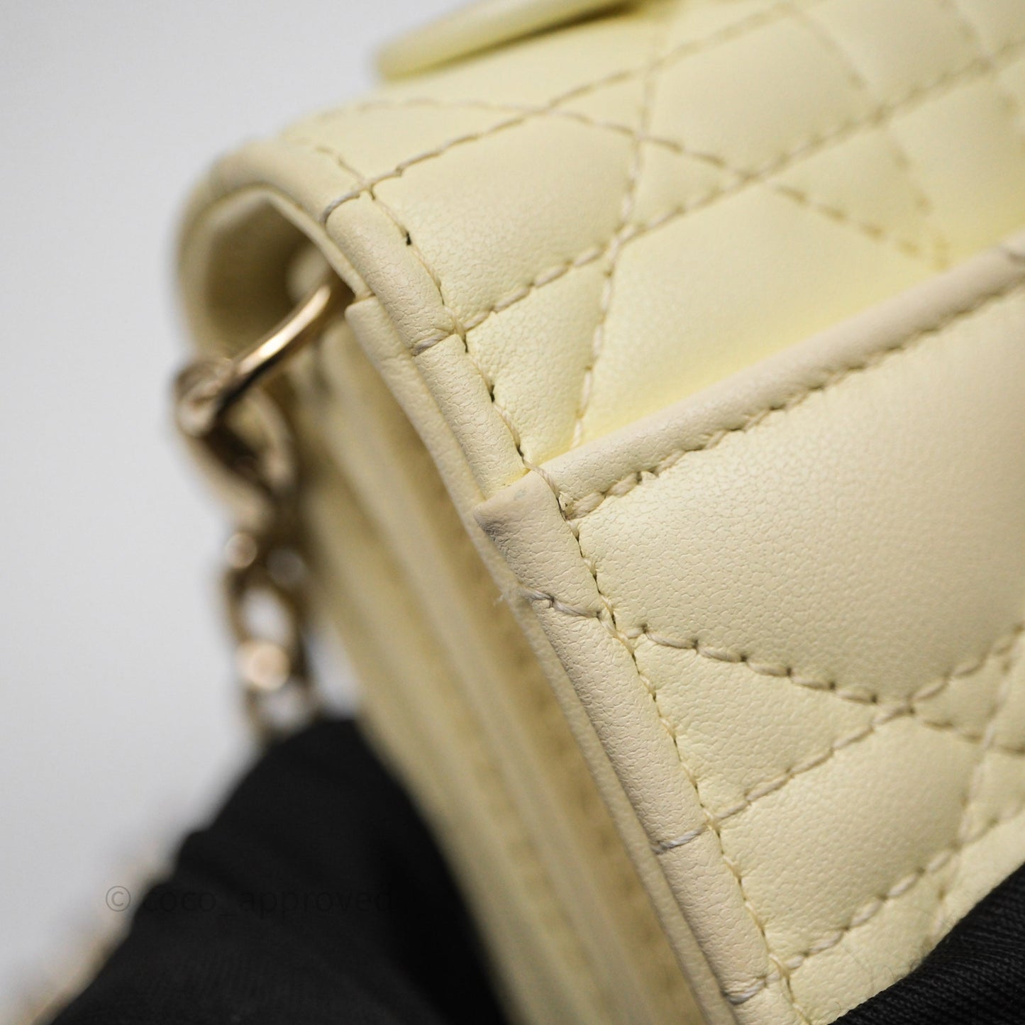 Christian Dior My Dior Mini Bag Yellow Cannage Lambskin Gold Hardware