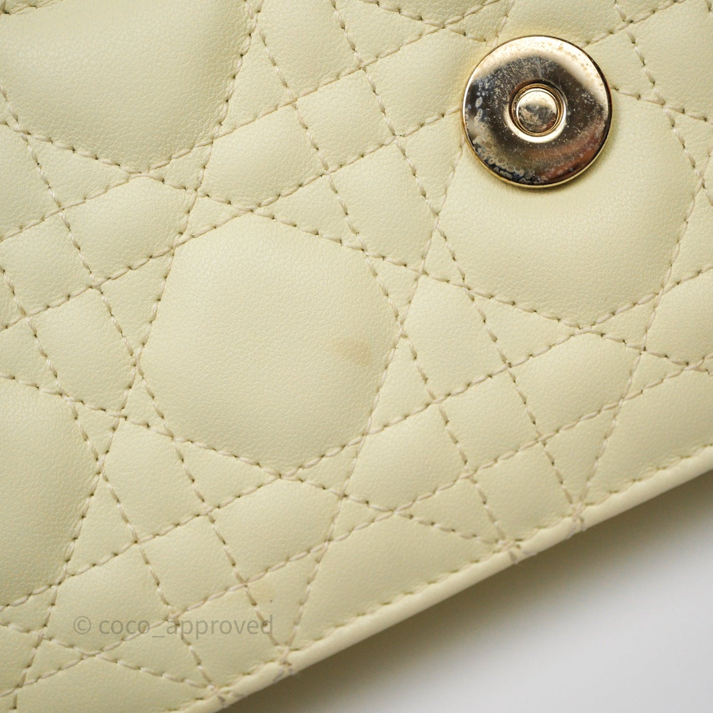 Christian Dior My Dior Mini Bag Yellow Cannage Lambskin Gold Hardware