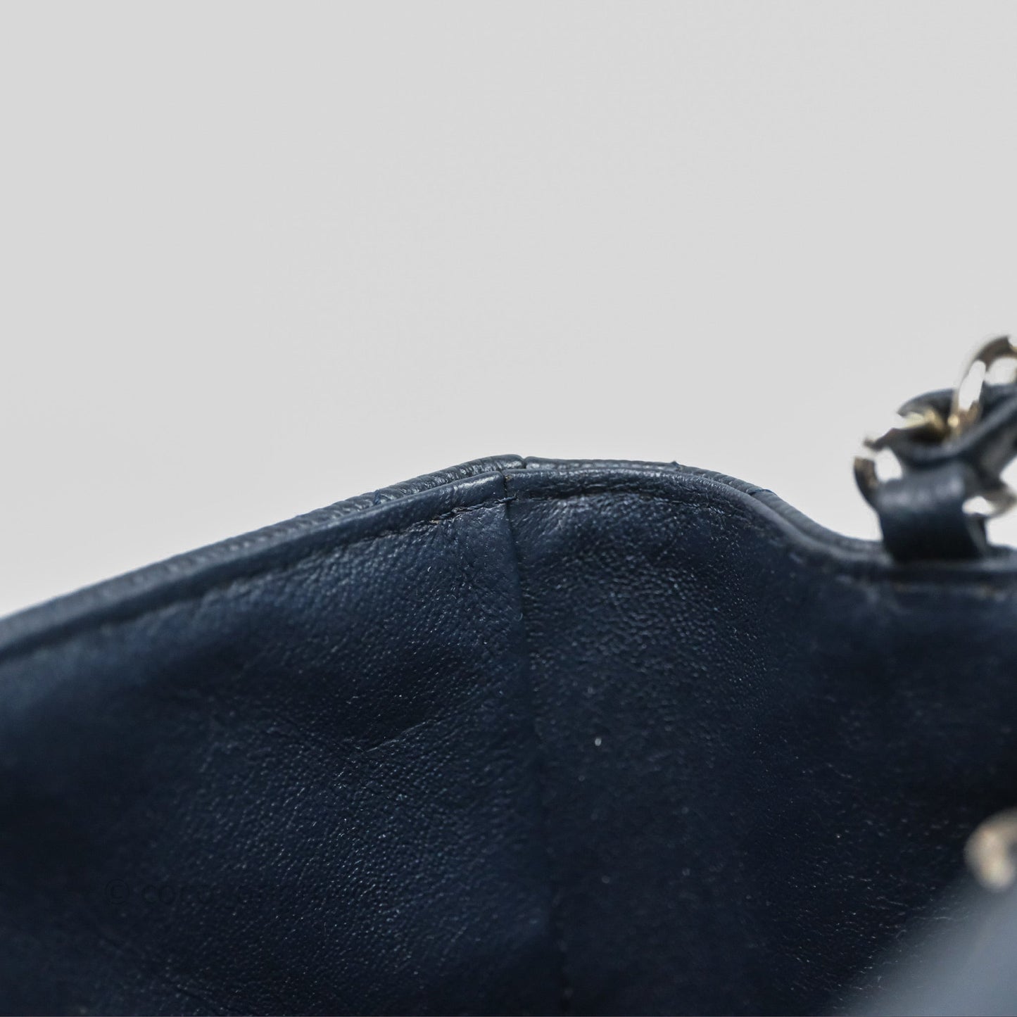 Chanel Quilted Mini Square Navy Caviar Silver Hardware
