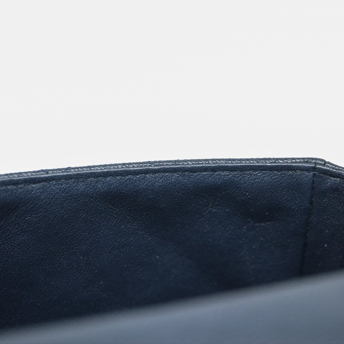 Chanel Quilted Mini Square Navy Caviar Silver Hardware