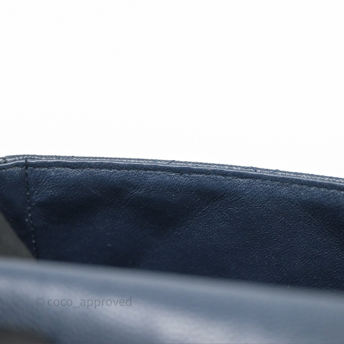 Chanel Quilted Mini Square Navy Caviar Silver Hardware