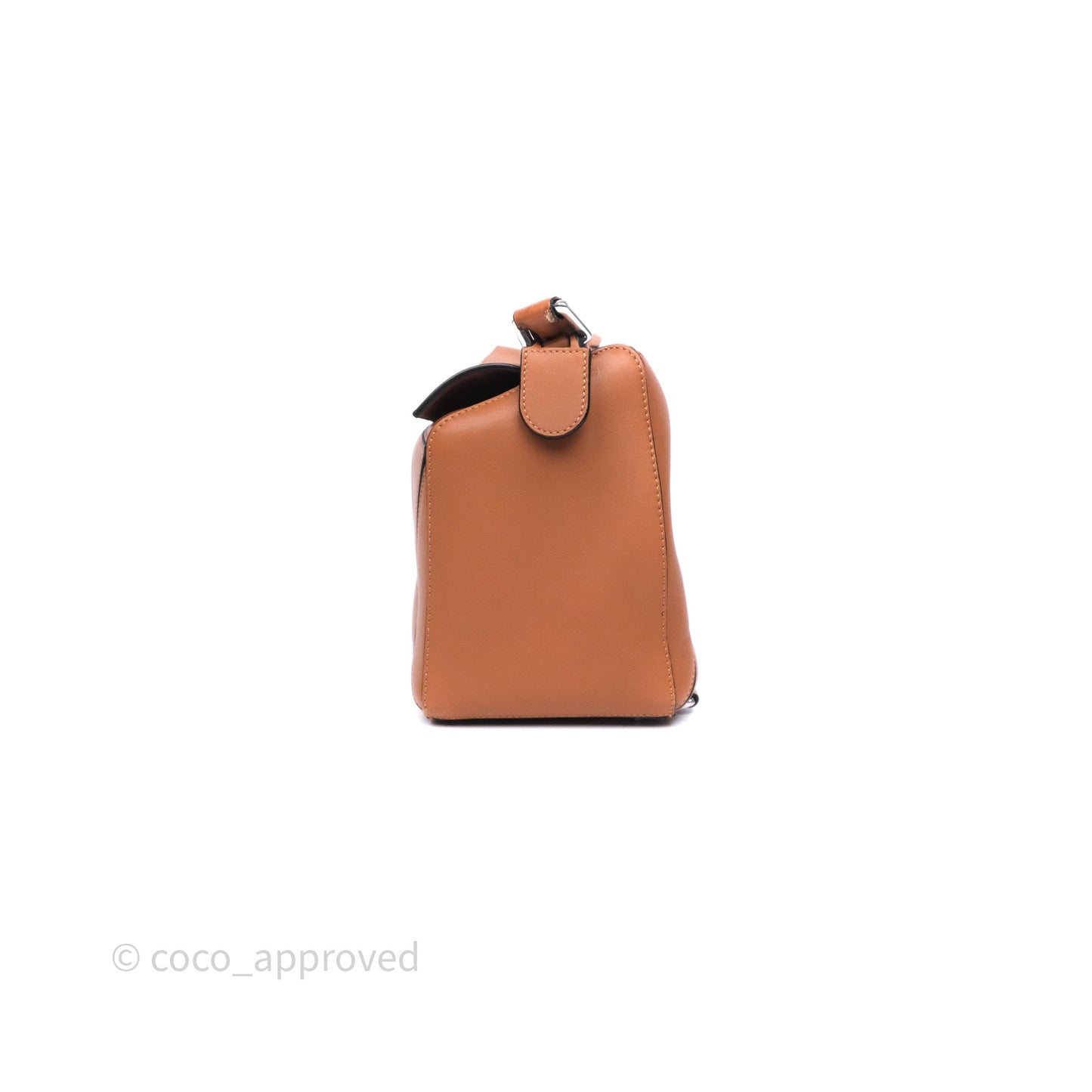 Loewe Medium Puzzle Bag Tan Calfskin Silver Hardware