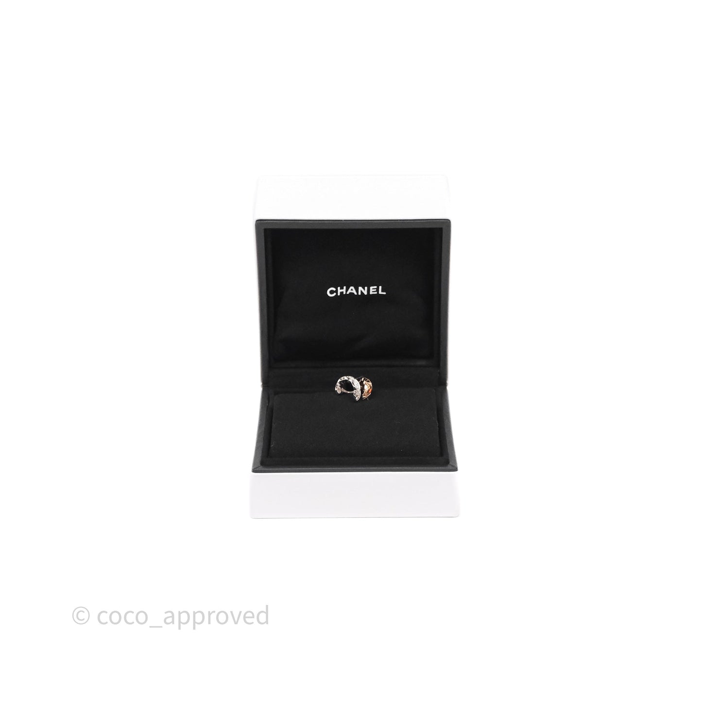 Chanel Coco Crush Single Ear Clip 18K White & Beige Gold Diamonds