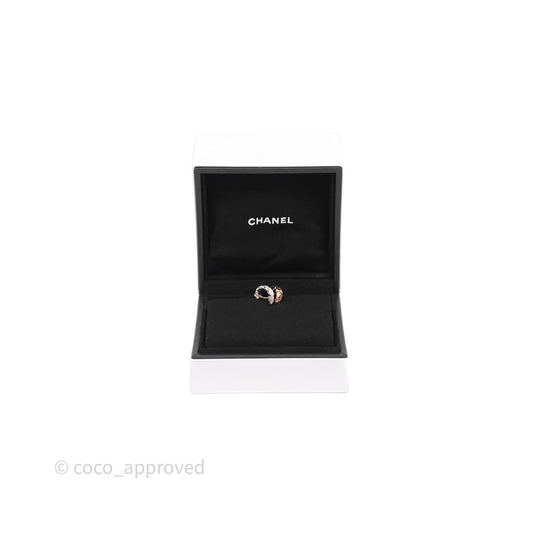 Chanel Coco Crush Single Ear Clip 18K White & Beige Gold Diamonds