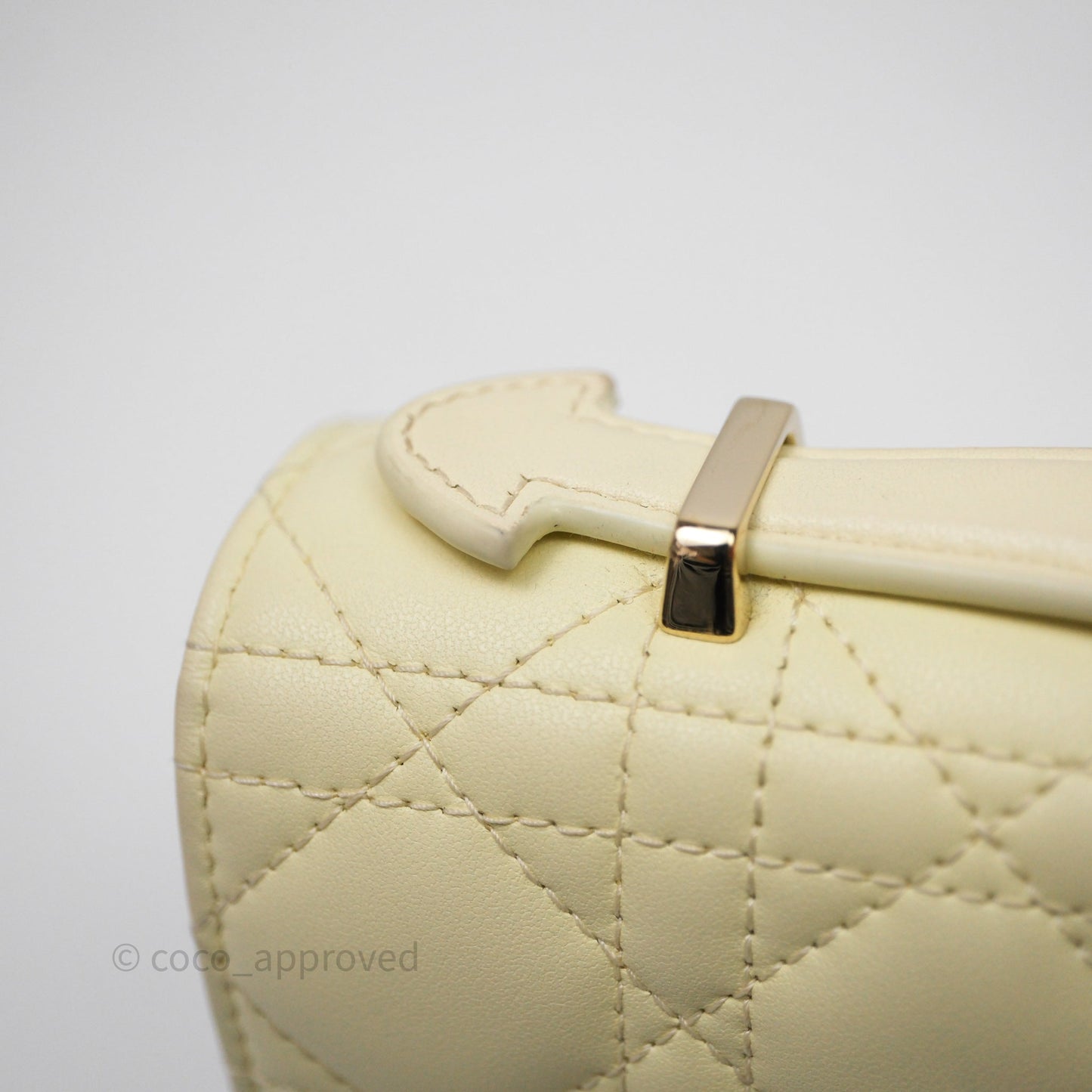 Christian Dior My Dior Mini Bag Yellow Cannage Lambskin Gold Hardware