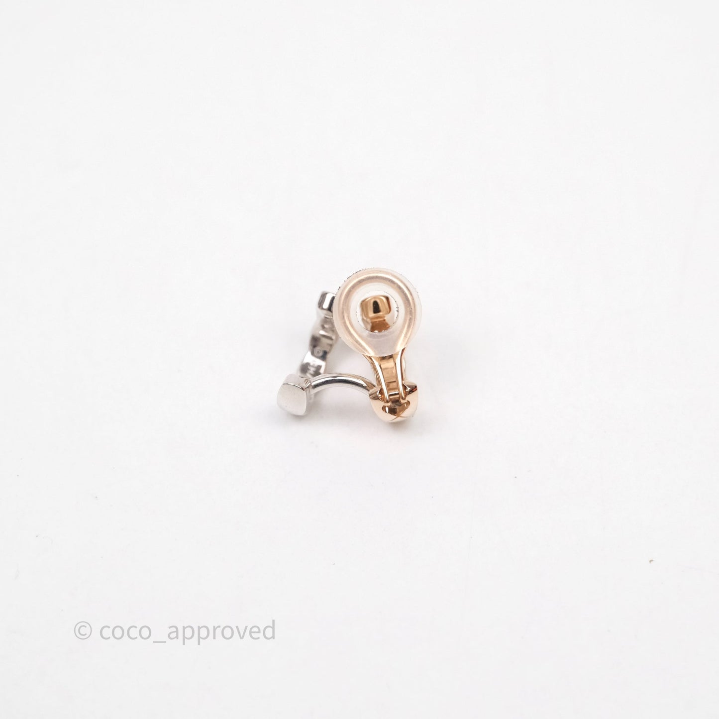 Chanel Coco Crush Single Ear Clip 18K White & Beige Gold Diamonds