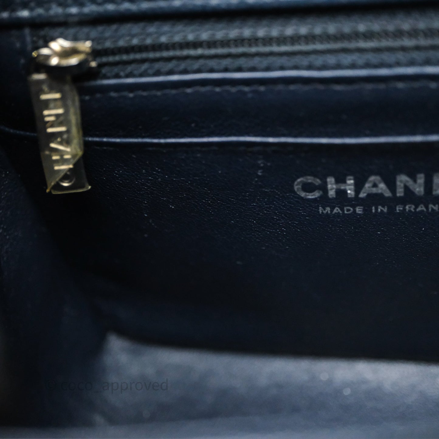 Chanel Quilted Mini Square Navy Caviar Silver Hardware