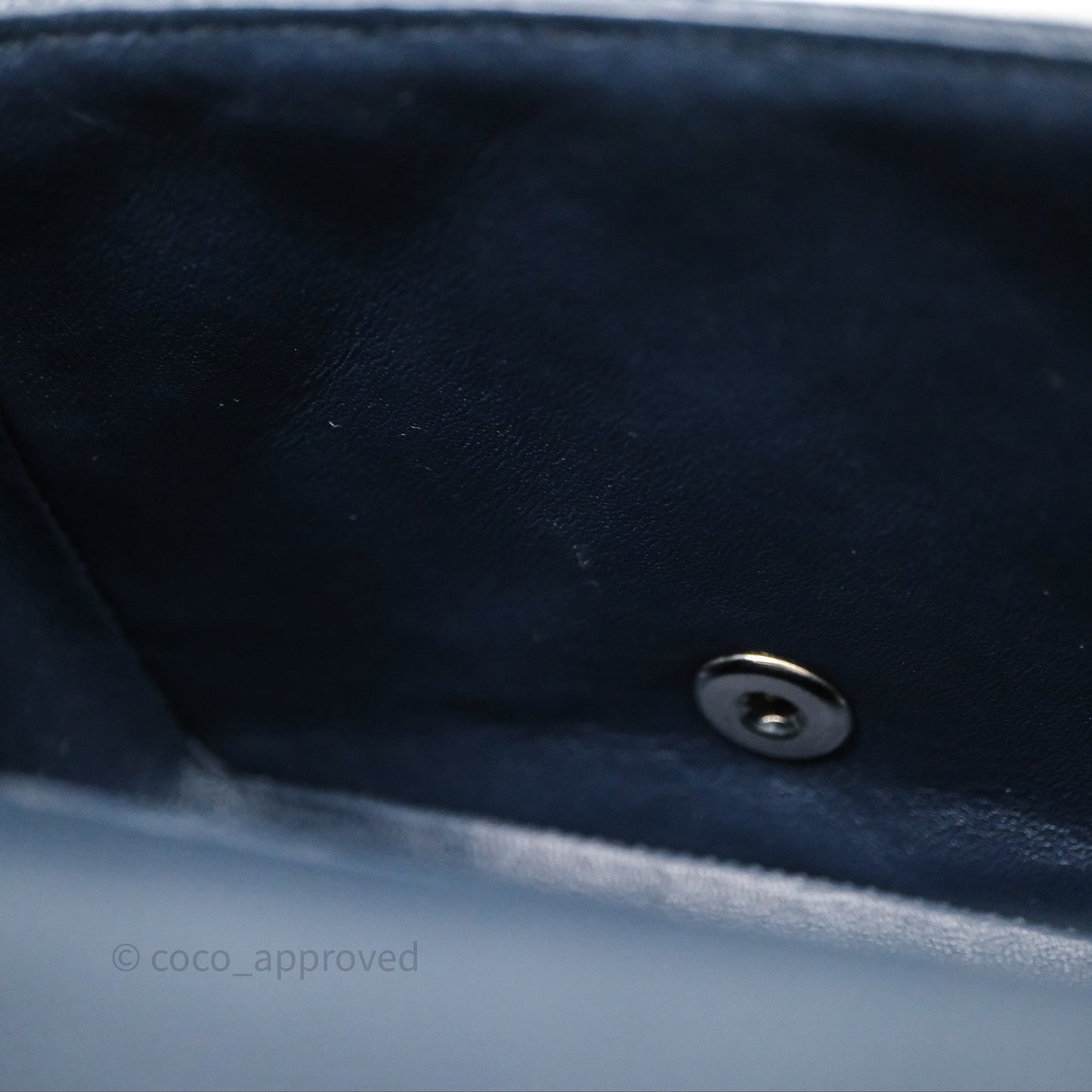 Chanel Quilted Mini Square Navy Caviar Silver Hardware
