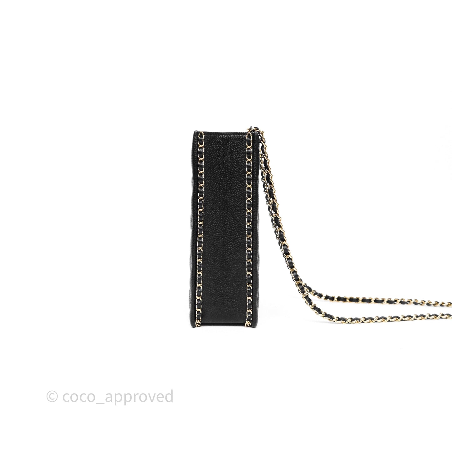 Chanel Evening Bag Black Caviar Gold Hardware 22S
