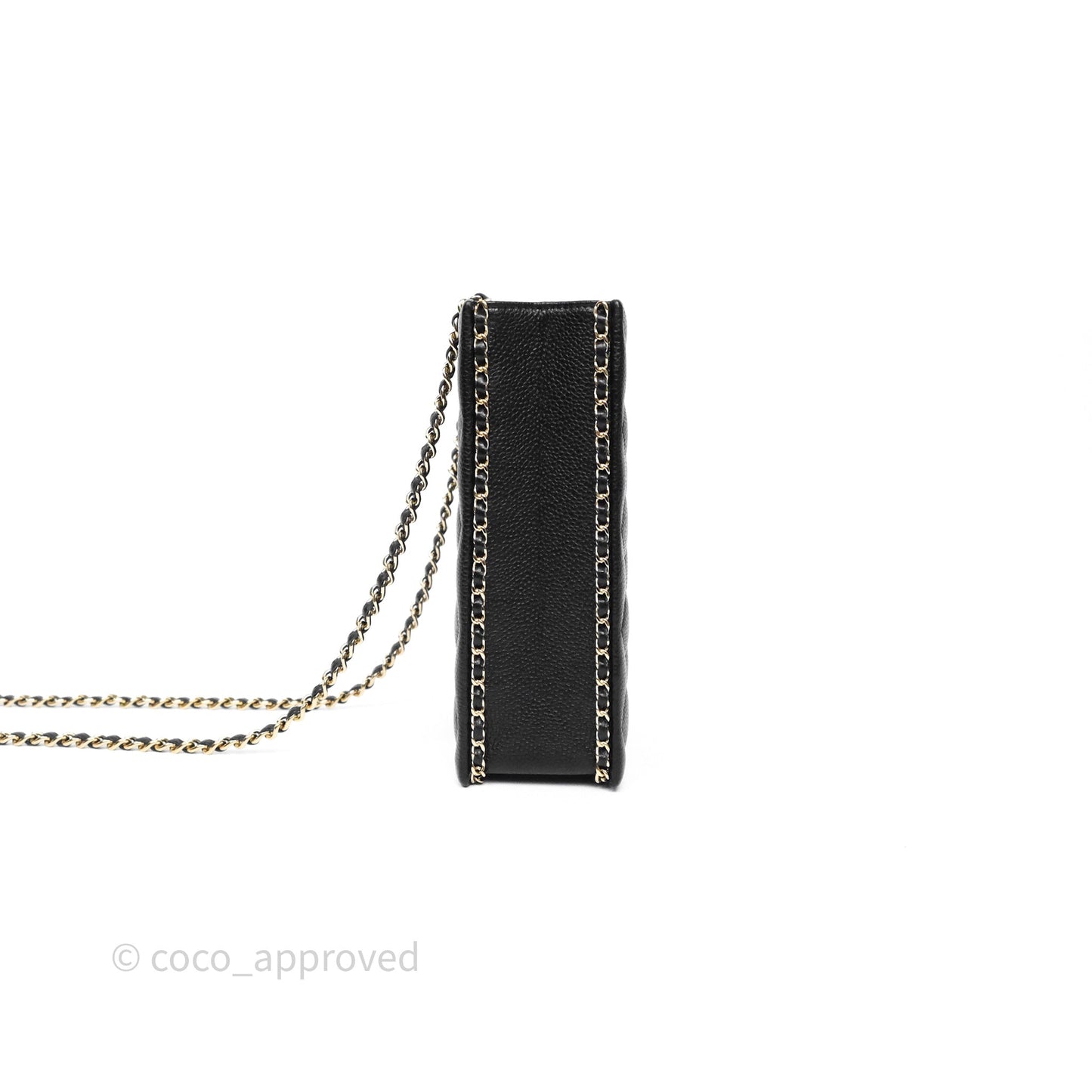 Chanel Evening Bag Black Caviar Gold Hardware 22S