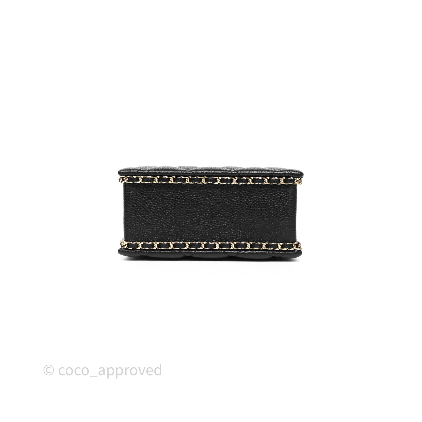 Chanel Evening Bag Black Caviar Gold Hardware 22S