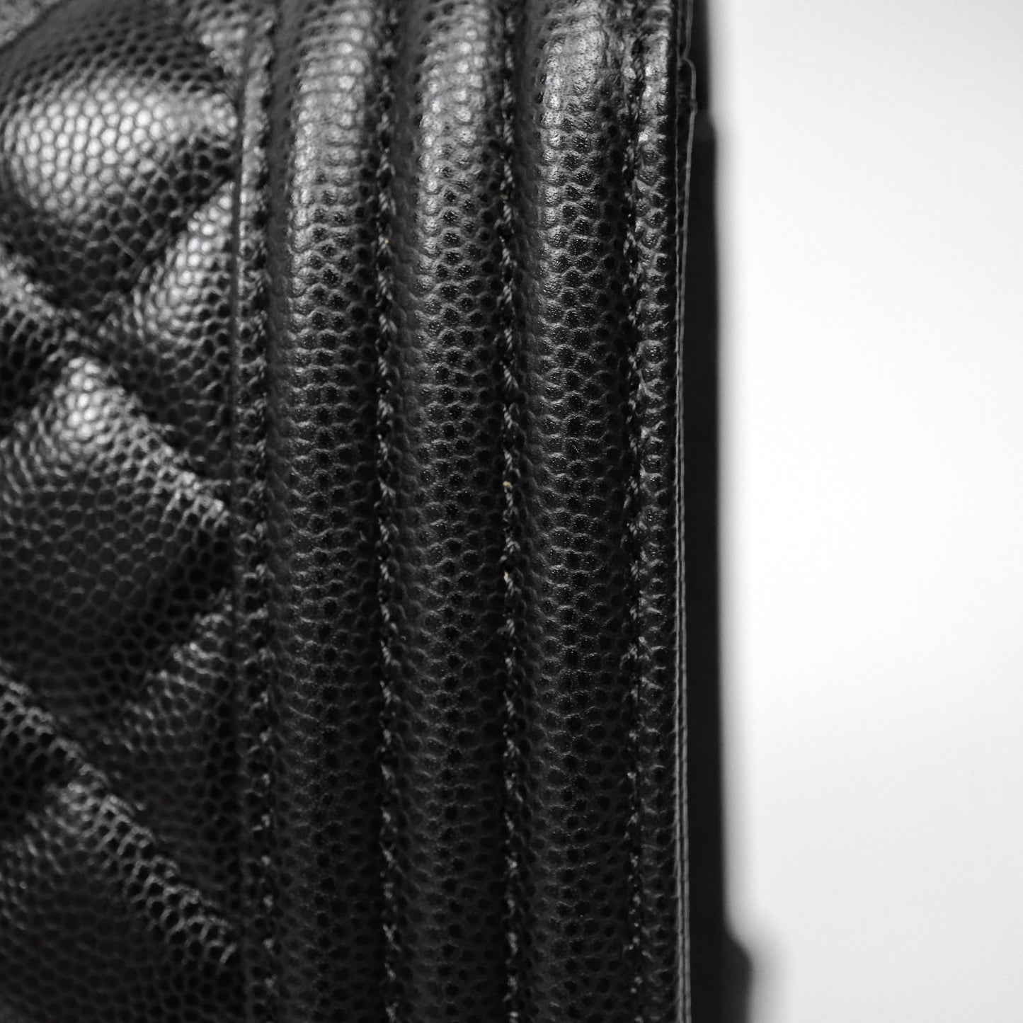 Chanel Quilted Medium Boy Black Caviar Ruthenium Hardware