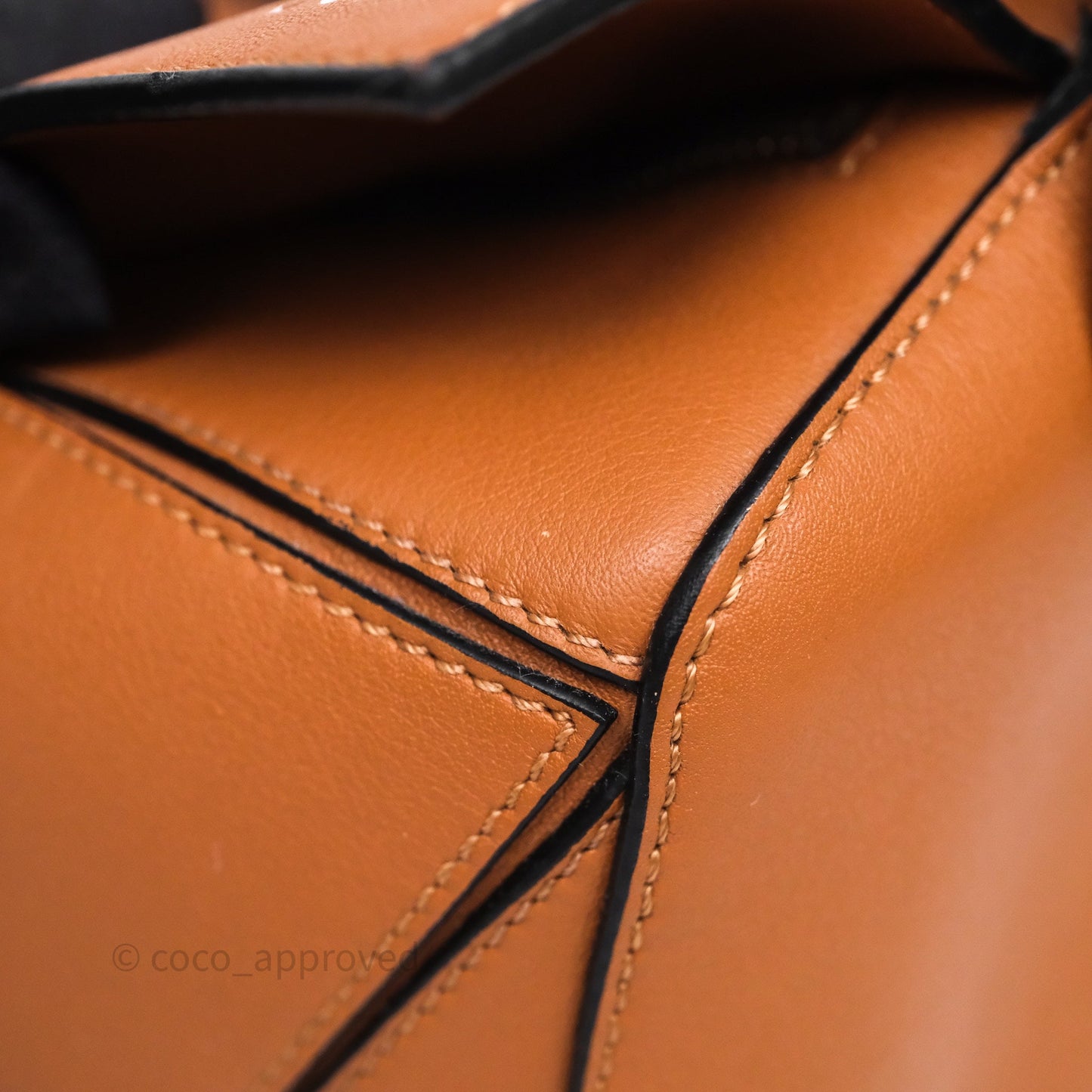 Loewe Medium Puzzle Bag Tan Calfskin Silver Hardware