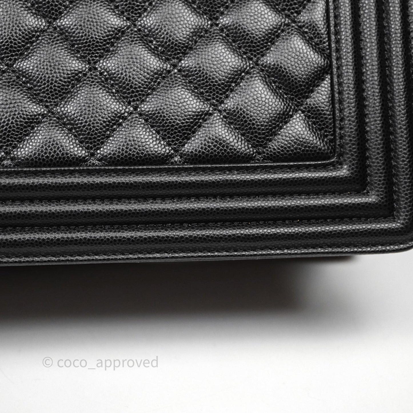Chanel Quilted Medium Boy Black Caviar Ruthenium Hardware