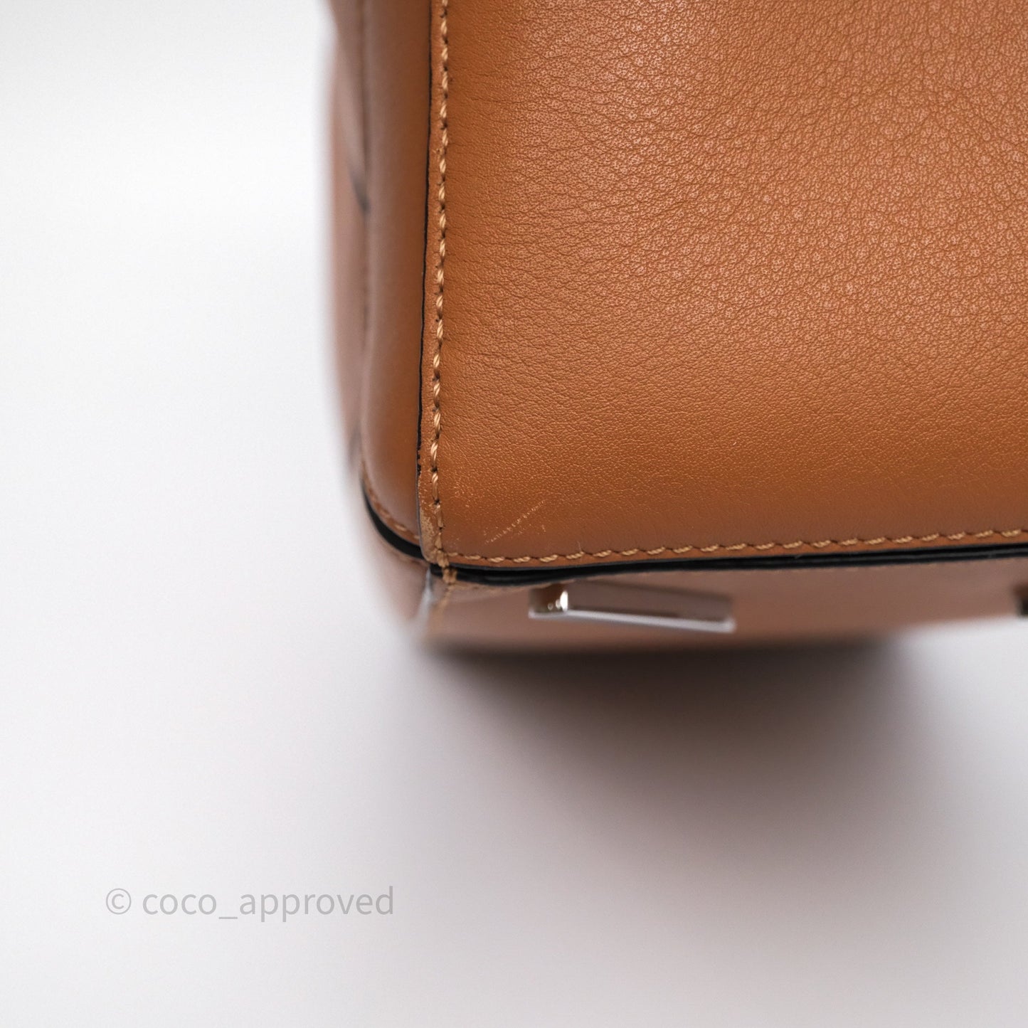 Loewe Medium Puzzle Bag Tan Calfskin Silver Hardware