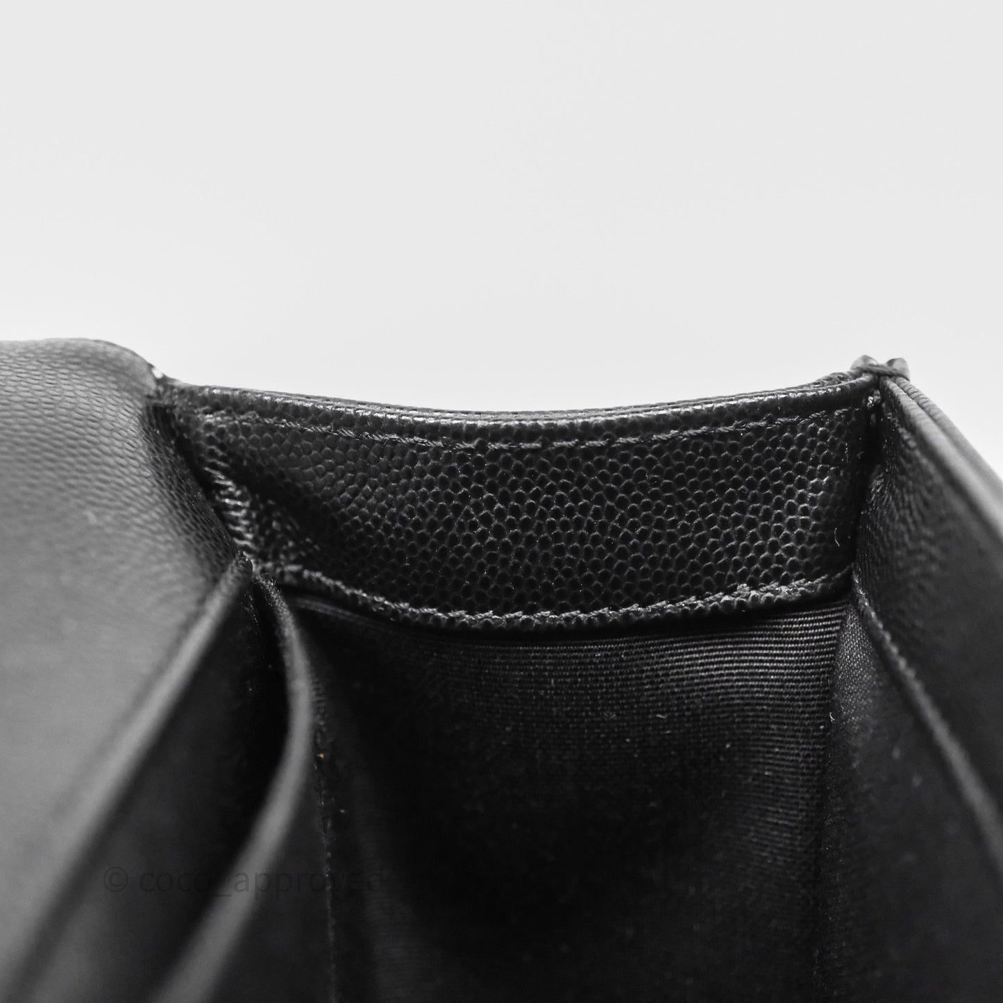 Chanel Quilted Medium Boy Black Caviar Ruthenium Hardware