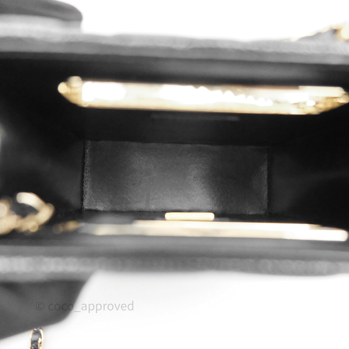 Chanel Evening Bag Black Caviar Gold Hardware 22S