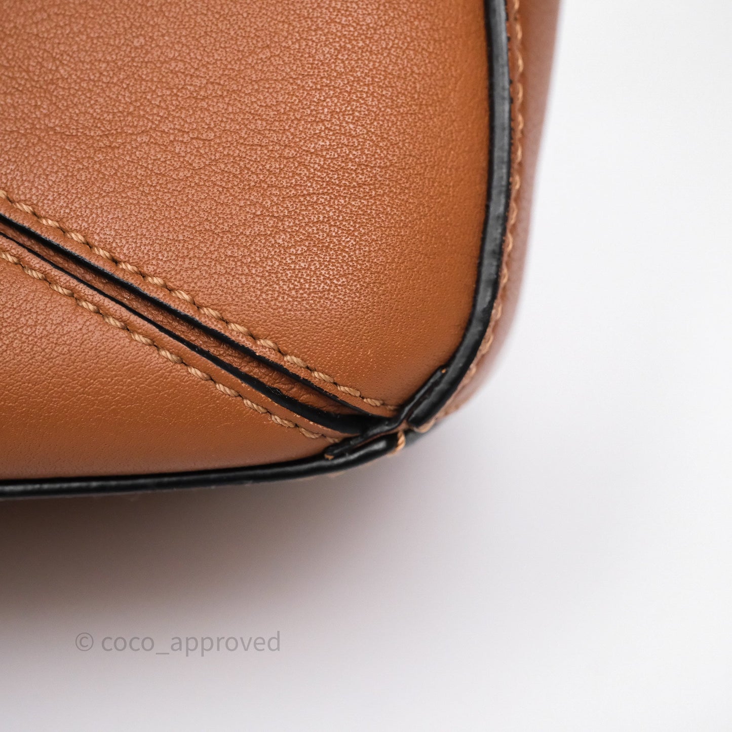 Loewe Medium Puzzle Bag Tan Calfskin Silver Hardware