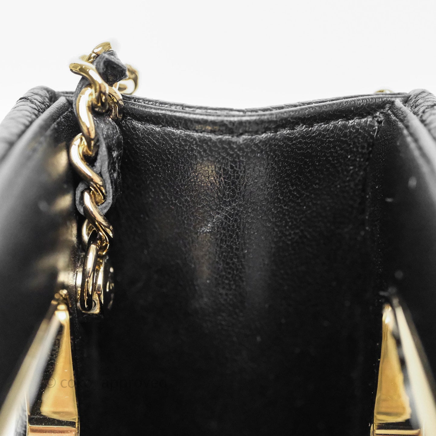 Chanel Evening Bag Black Caviar Gold Hardware 22S