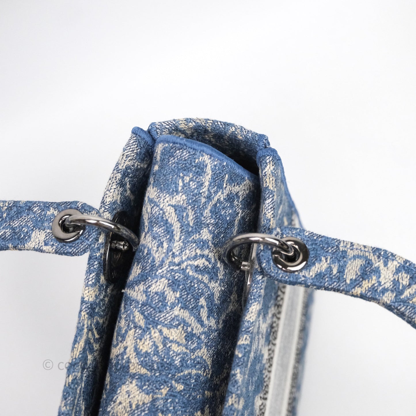 Christian Dior Medium Lady D-Lite Bag Blue Toile de Jouy Embroidery