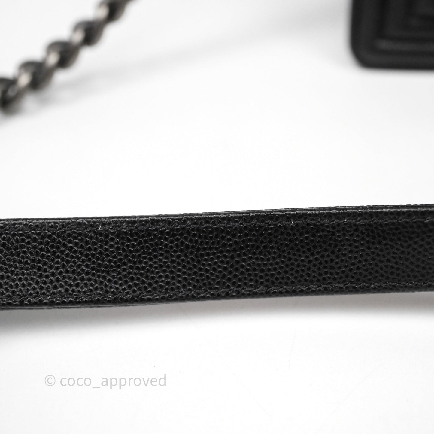Chanel Quilted Medium Boy Black Caviar Ruthenium Hardware