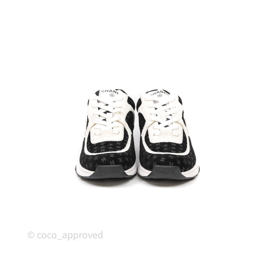 Chanel CC Sneakers Black/White Size 37.5