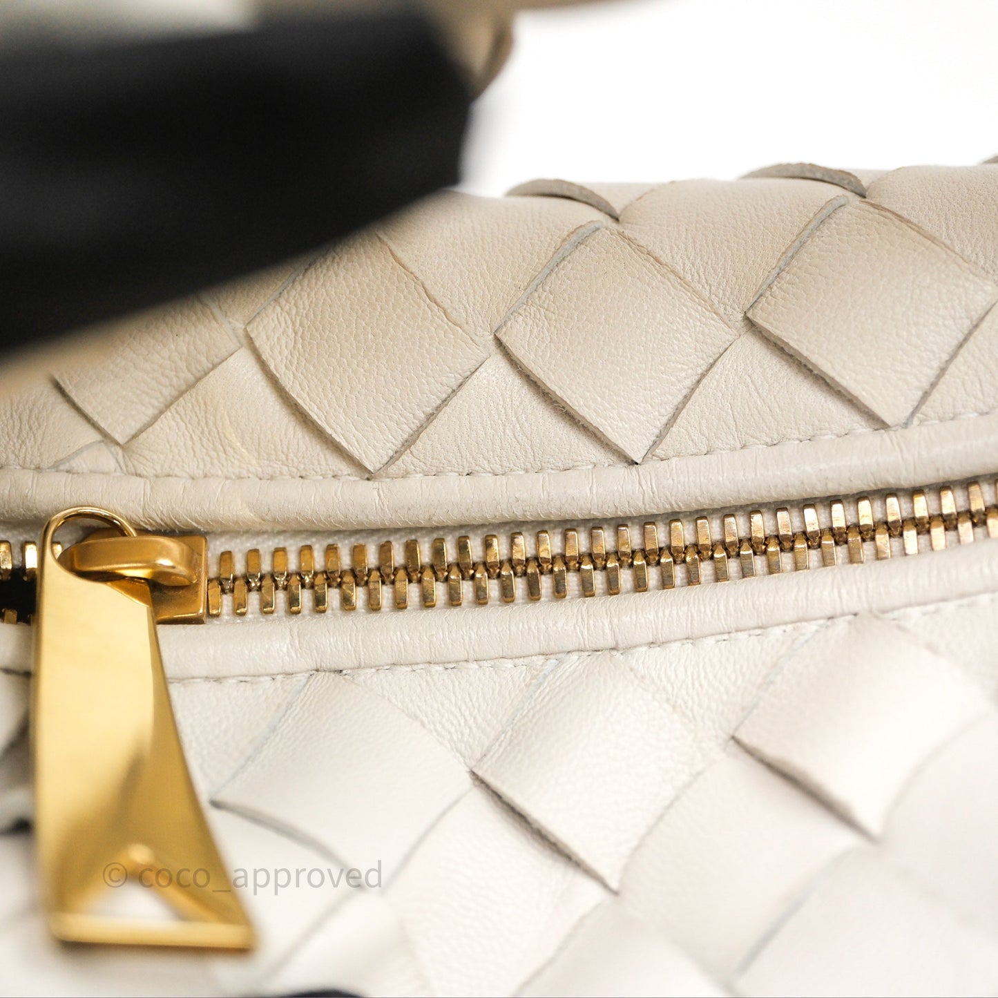Bottega Veneta Mini Jodie Bag Intrecciato White Lambskin