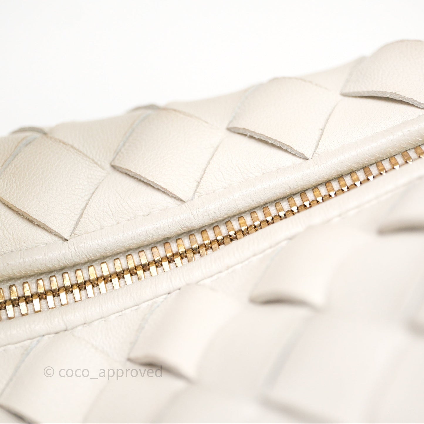 Bottega Veneta Mini Jodie Bag Intrecciato White Lambskin