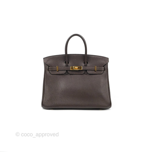 Hermes Birkin 25 Chocolate Gold Hardware