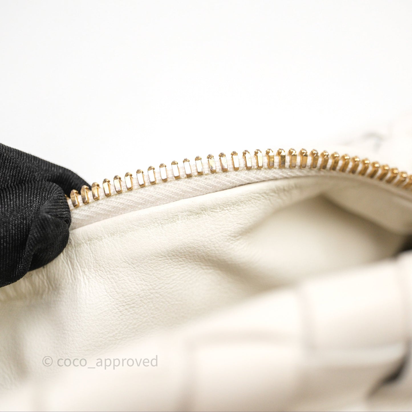 Bottega Veneta Mini Jodie Bag Intrecciato White Lambskin