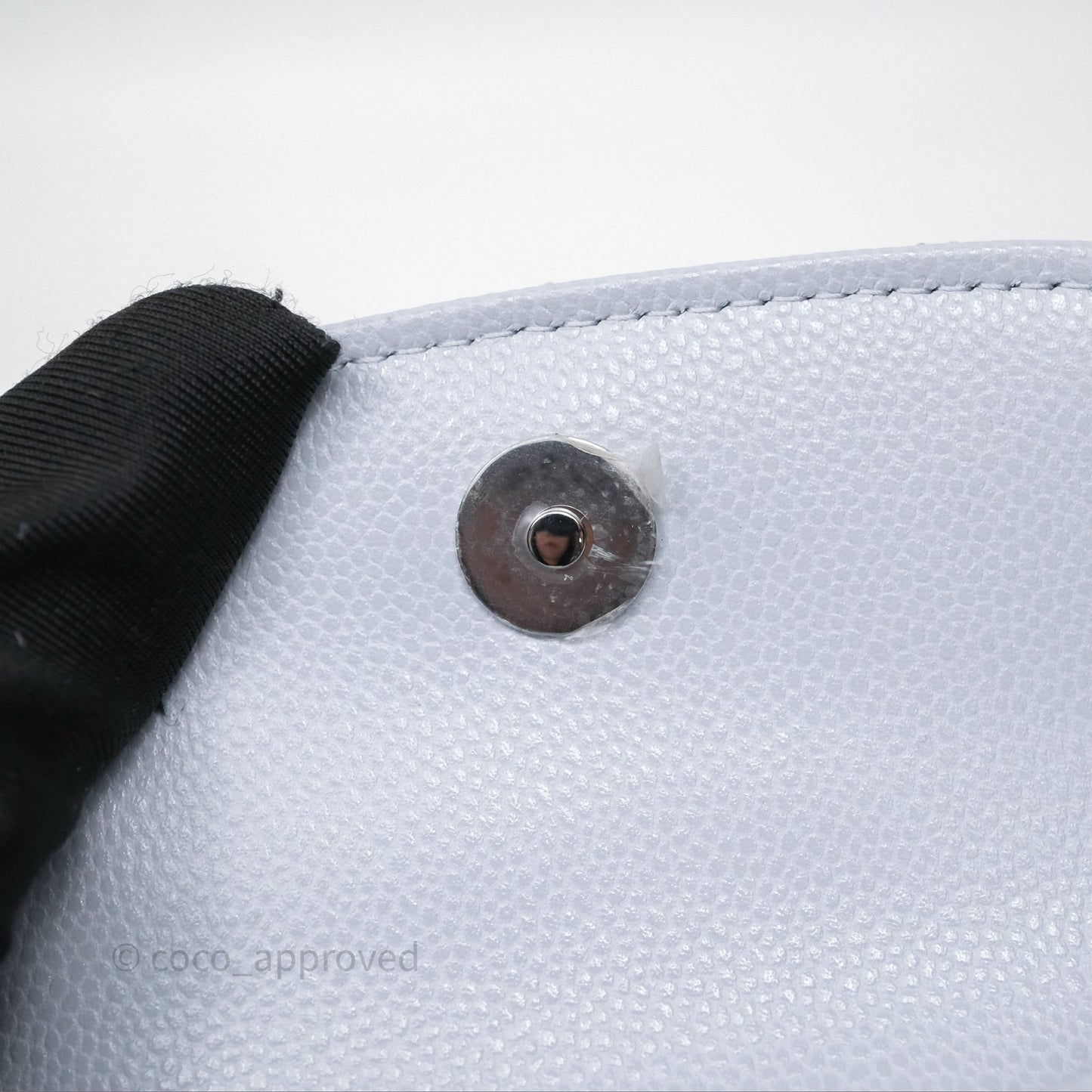 Chanel Classic Mini Backpack Light Blue Grey Caviar Silver Hardware