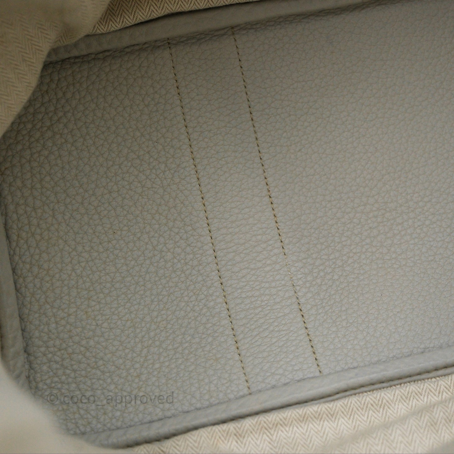Hermes Garden Party 36 Bleu Grey Negonda Palladium Hardware