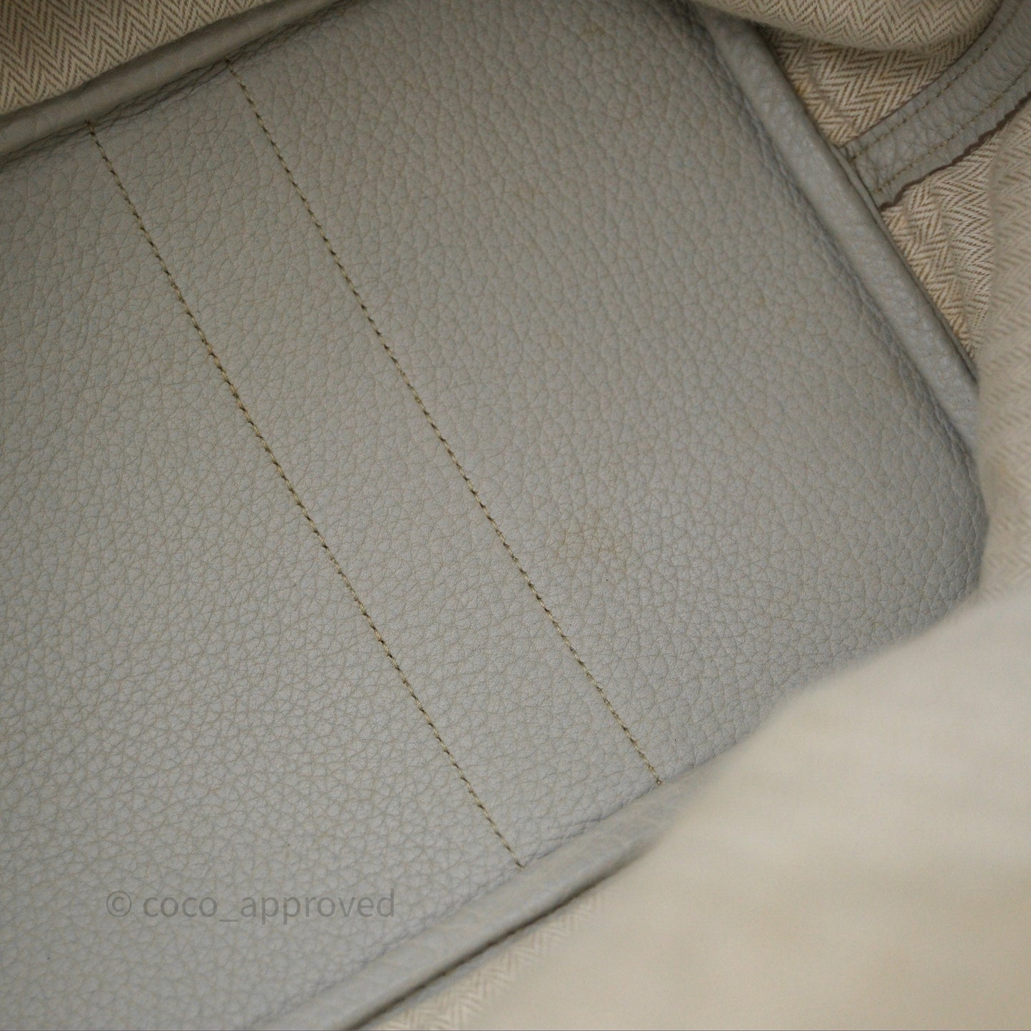Hermes Garden Party 36 Bleu Grey Negonda Palladium Hardware