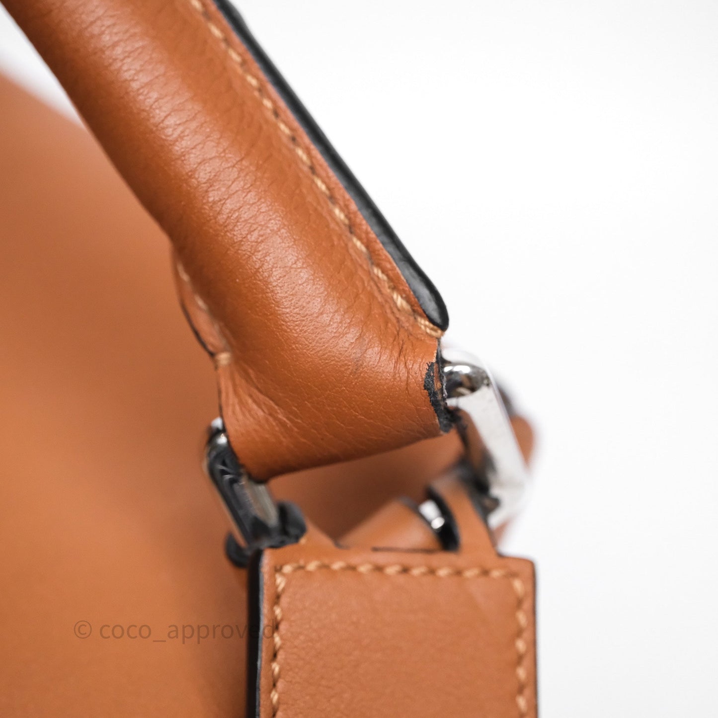 Loewe Medium Puzzle Bag Tan Calfskin Silver Hardware