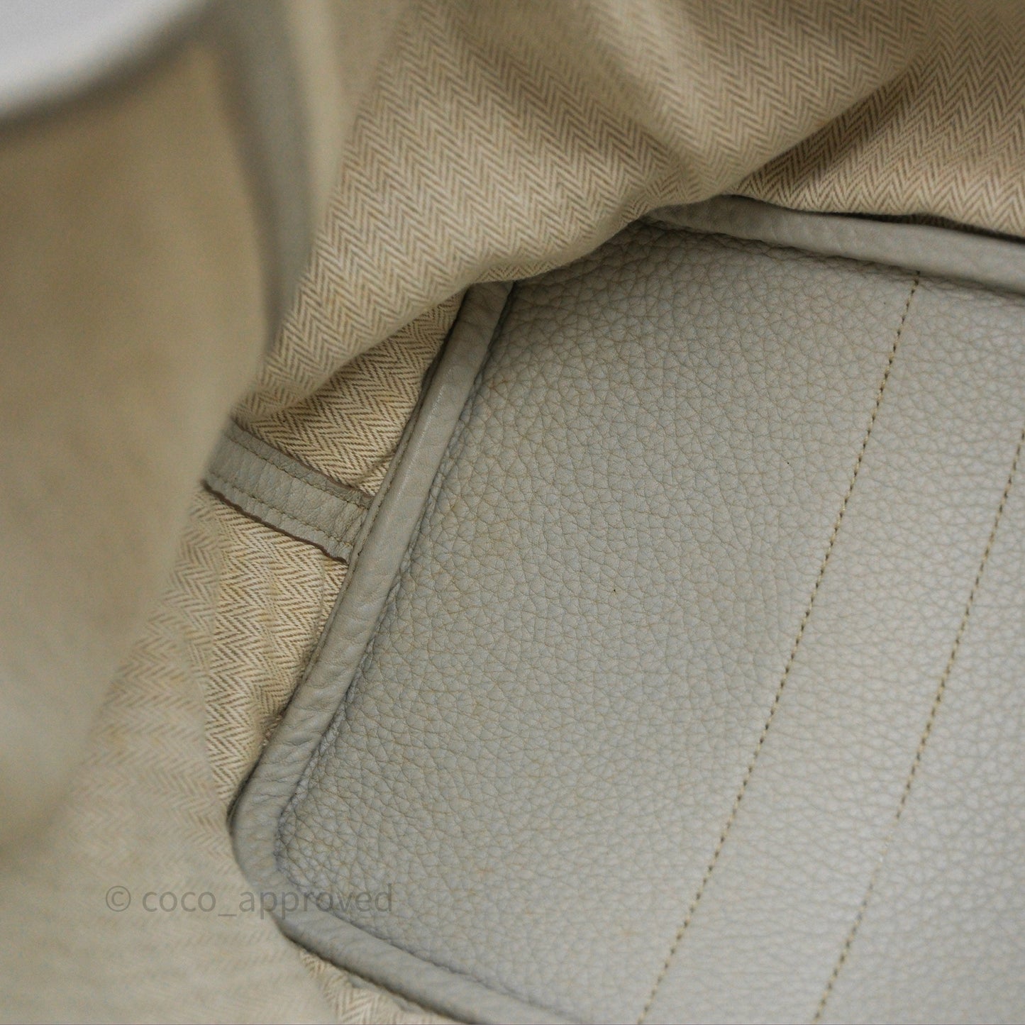 Hermes Garden Party 36 Bleu Grey Negonda Palladium Hardware