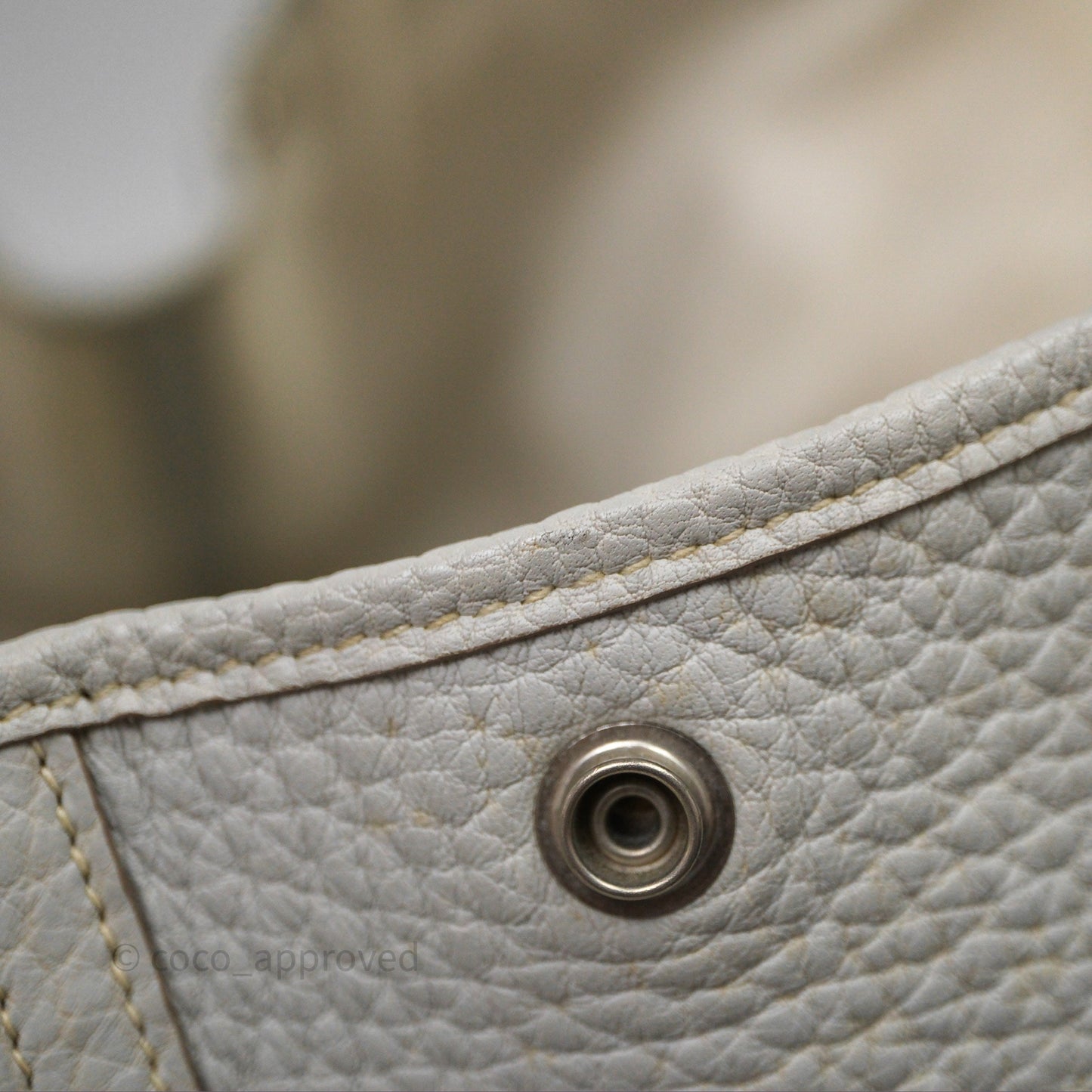 Hermes Garden Party 36 Bleu Grey Negonda Palladium Hardware